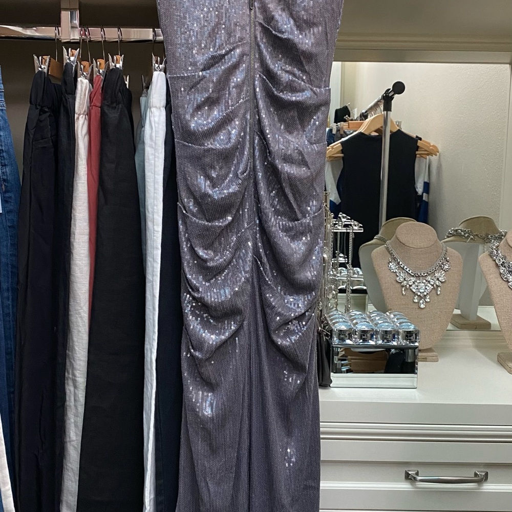 Gray/Silver Sequin Dress - image 2